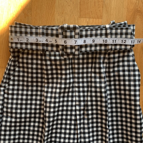 Zara tailored checked tapered pant with belt - Picture 4 of 7